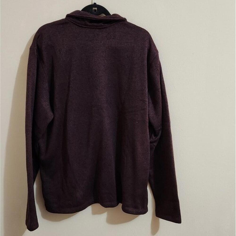 Eddie Bauer Men's Radiator Fleece Lined Pullover Sweater, 1/4 Zip wine color XXL - Picture 6 of 6